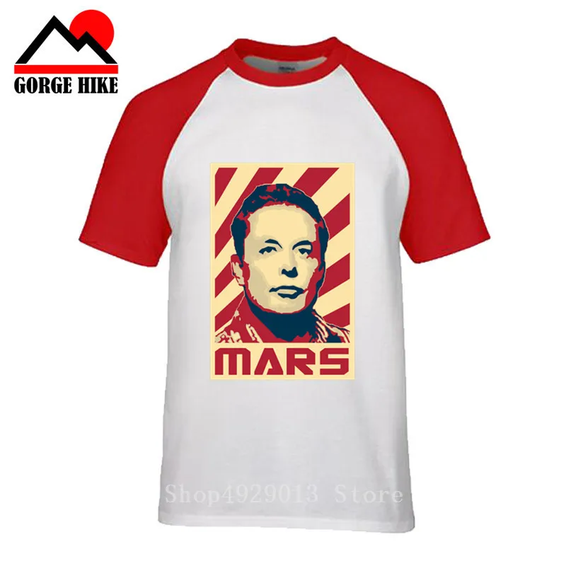Космическая X Ouccpy Mars футболка Elion Musk для мужчин футболки Плюс Размер повседневная