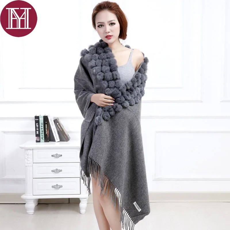 Брендовая элегантная женская кашемировая шаль Зимняя теплая из пашмины с