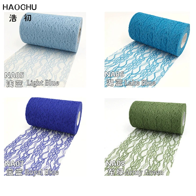 HAOCHU 6'ཕyard DIY свадебная органза лента на стул для вечеринки бант синий белый