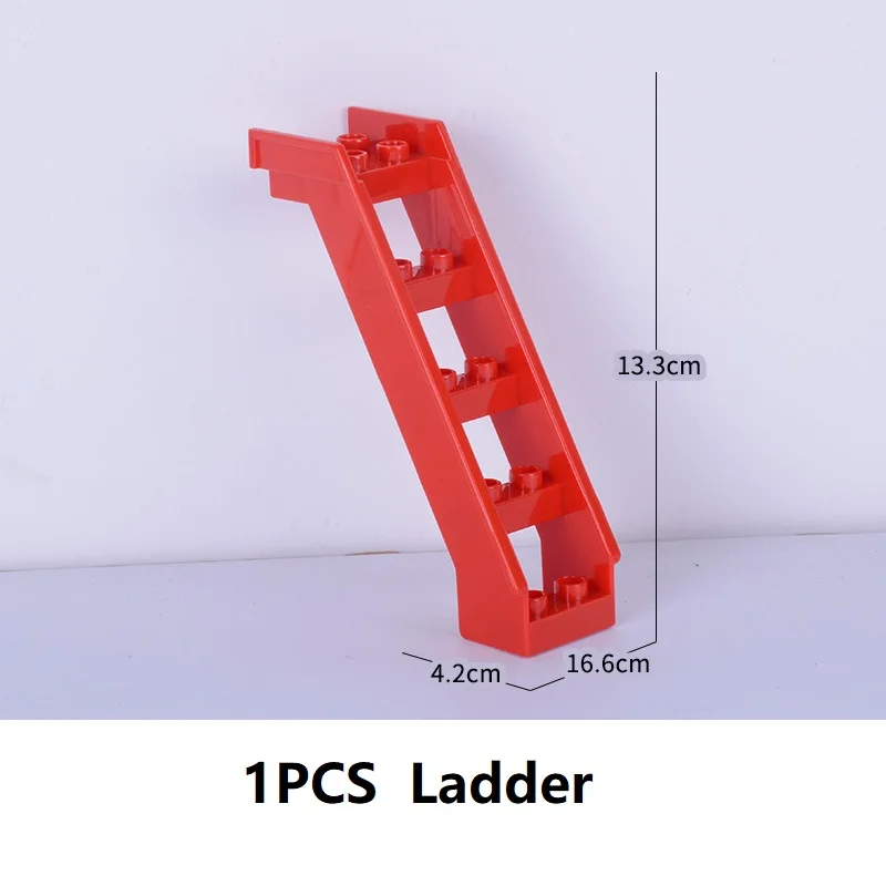 Ladder Строительные блоки большого размера, аксессуары, совместимые с Duploed DIY, детали блоков, рисунок, строительный лабиринт, гоночный трек, детские игрушки, подарки - Цвет: Ladder