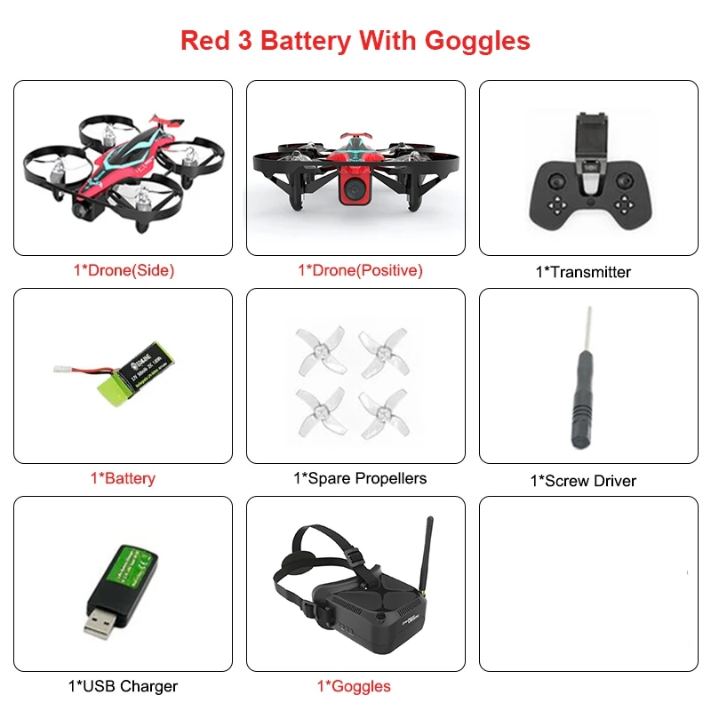 7 Eachine E013 плюс микро гоночный Дрон с видом от первого лица с защитой от черепаха режим w/5,8G 48CH 1000TVL Камера VR006 очки - Цвет: 7