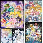 Алмазная 5D Вышивка в стиле аниме Волшебная девушка сделай сам, полноразмернаякруглая стразы, мозаика, алмазная живопись, мультяшная вышитые крестом картины