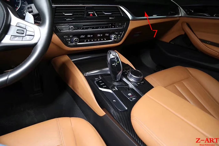 Натуральный сухой углеродное волокно внутренняя отделка для BMW Все новые 5 серии