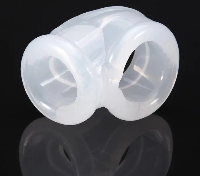  Male Silicone Penis Cockring Delayed Gonobolia Ring Stimulate Scrotum Squeeze Bondage Ball Stretcher Bdsm Sex Toy 2 Color | Красота и