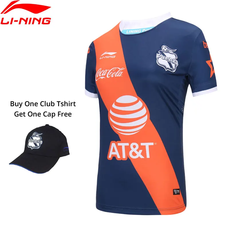 Женская футболка Li Ning Puebla Club Soccer Competition дышащая повседневная спортивная с