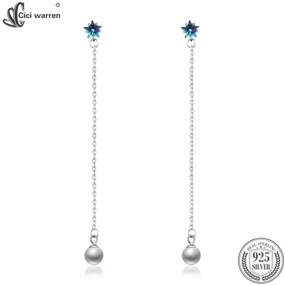 CICI Уоррен бренд ювелирных украшений Для женщин серьги сделаны с Австрии Crystal Drop