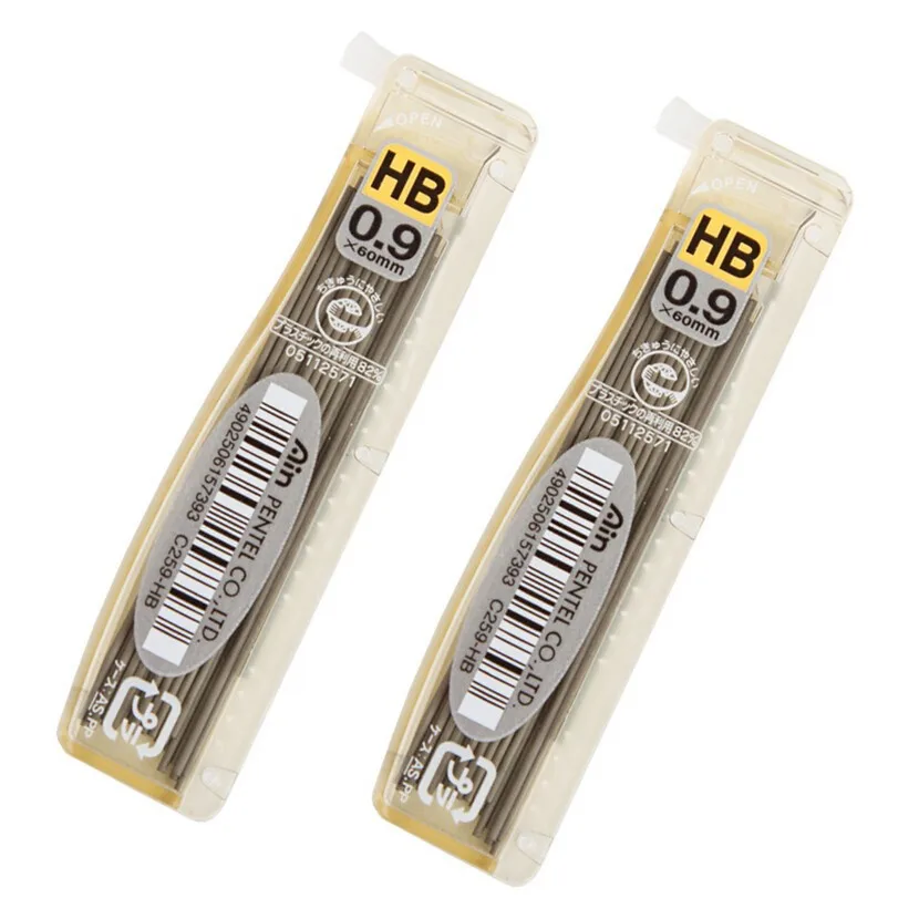 Pentel C259 Ain Hi-Polymer 0,9 мм сменные наконечники для механического карандаша супер жесткие стержни для карандаша Япония HB, 2B