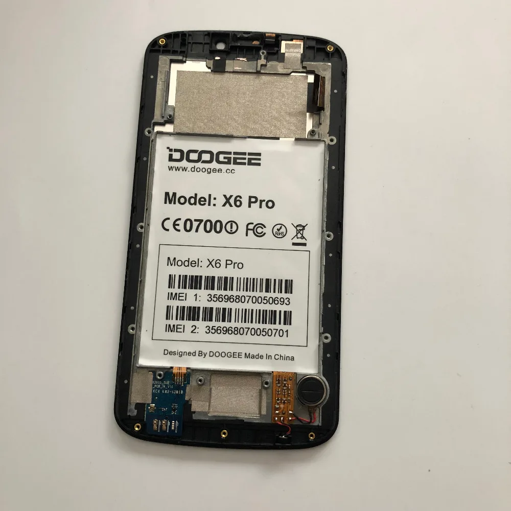Используется ЖК дисплей экран + сенсорный рамка для DOOGEE X6 PRO MTK6735 четырехъядерный 5