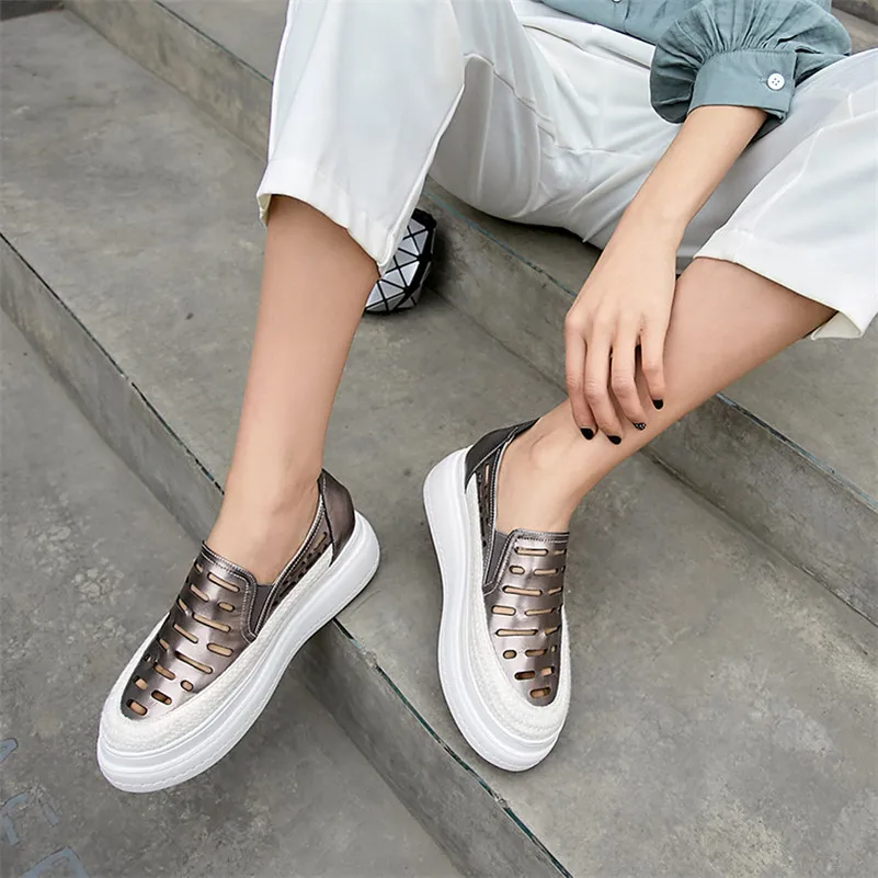 Женская обувь на плоской подошве FEDONAS Классическая Повседневная из мягкой кожи с