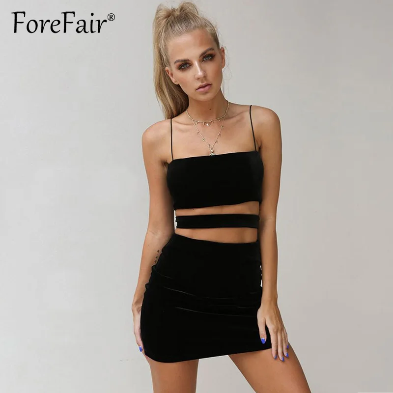 Forefair вельветовое летнее платье 2018 сексуальное облегающее футляр на тонких