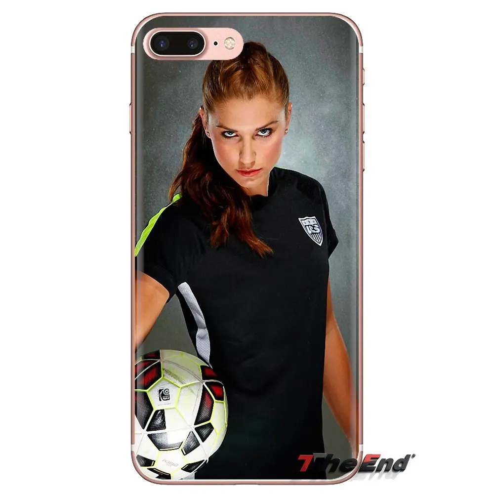 For iPod Touch Apple iPhone 4 4S 5 5S SE 5C 6 6S 7 8 X XR XS Plus MAX Alex Morgan American Soccer star Transparent TPU Skin Case |