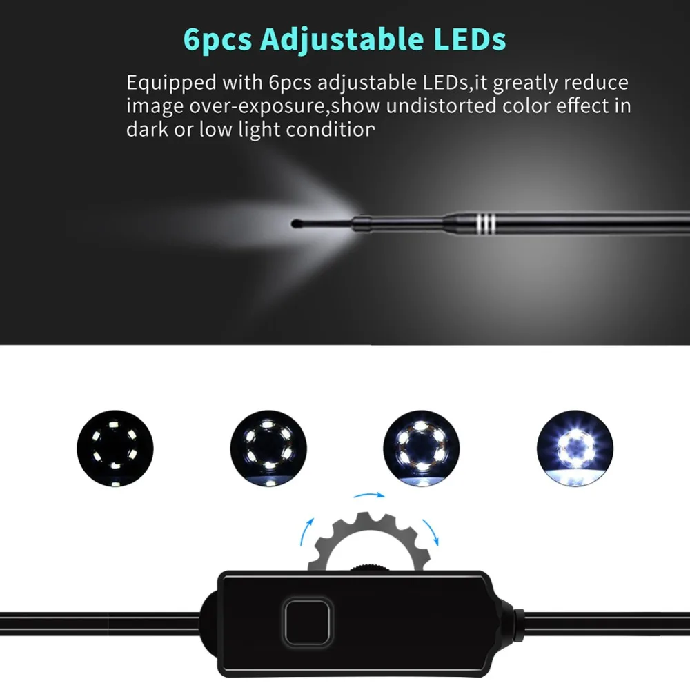 USB Visual Ear Cleaning Endoscope Camera Diagnostic Pick Tool Cleaner Android For Windows PC IOS Comupter | Безопасность и защита