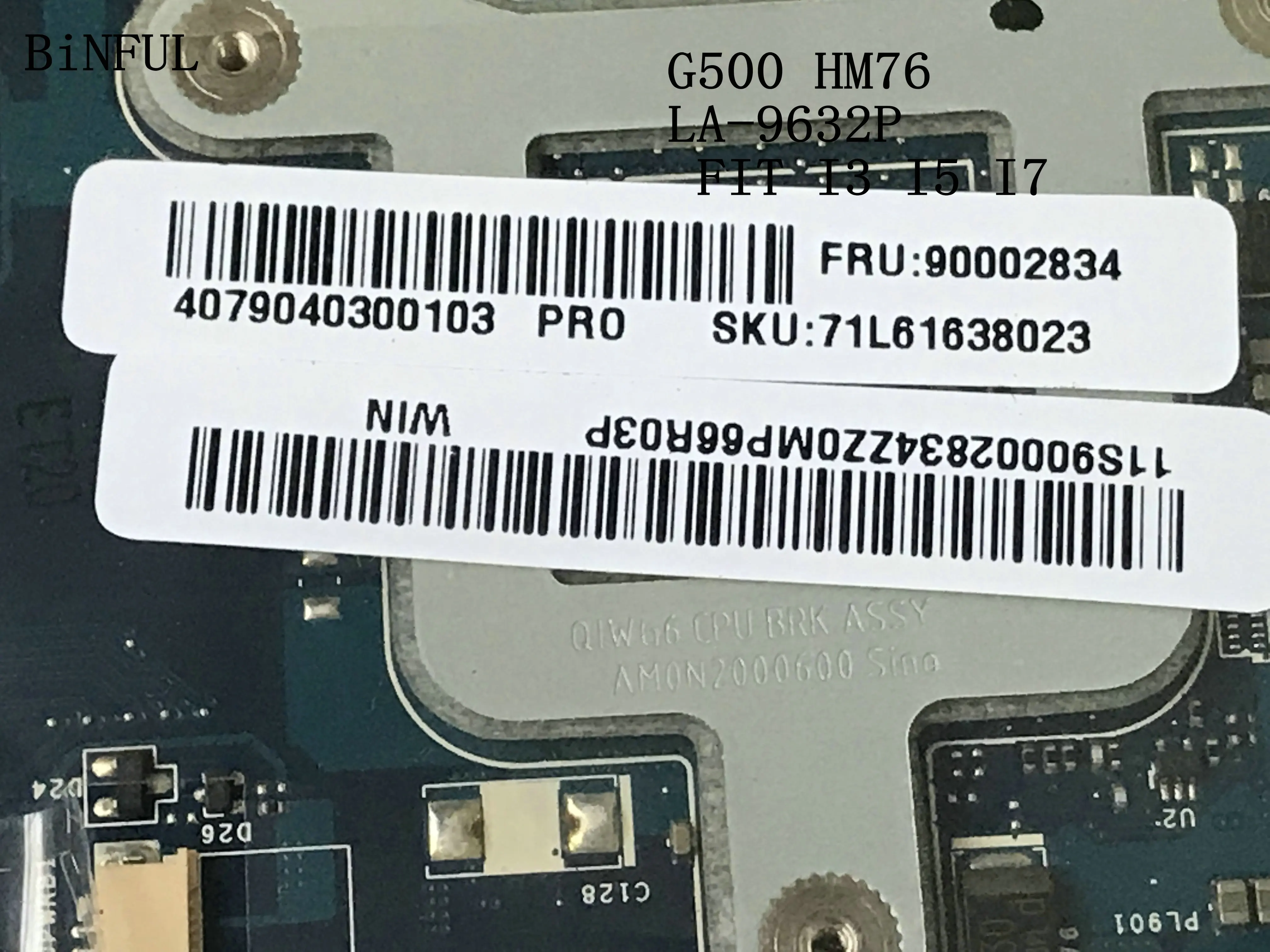 BiNFUL STOCK материнская плата VIWGP/GR LA 9632P для ноутбука LENOVO G500 NOTEBOOK HM76 I3 I5 I7|Материнские