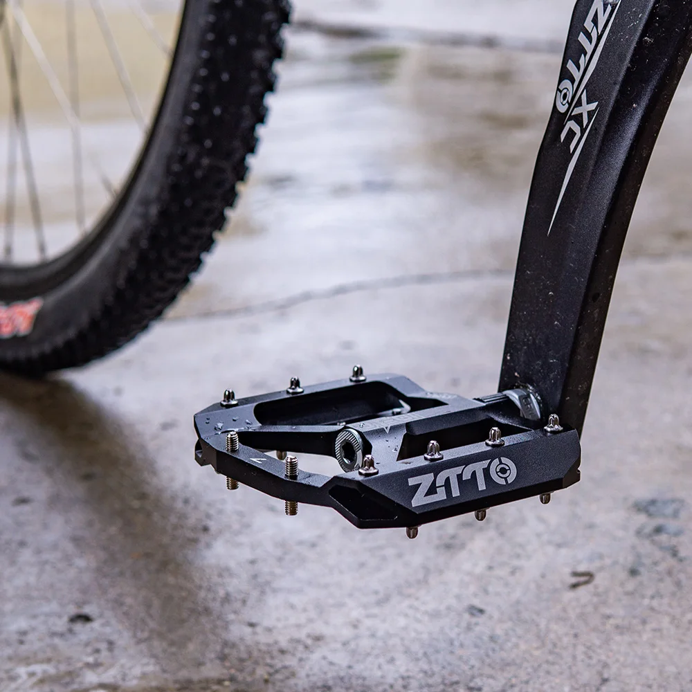 ZTTO JT01 MTB педаль велосипед хорошее сцепление плоская педаль сверхлегкий сплав лучшее качество подшипники и Du системы 12 мм ось спуск дизайн