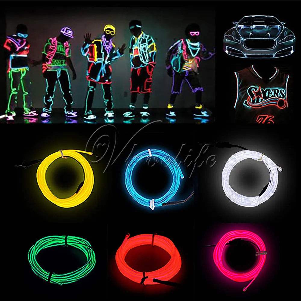 3 м неоновый светодиодный ленточный светильник для танцевальной вечеринки