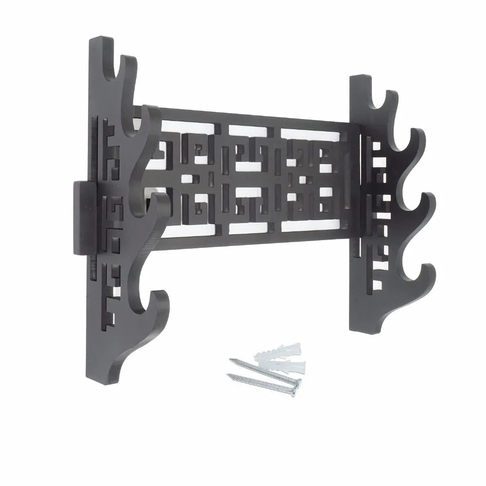

Sword Holder Wall Mount Samurai Sword Display Stand Sword Bracket Hanger for Katana Wakizashi and Standard Swords 4 Tier