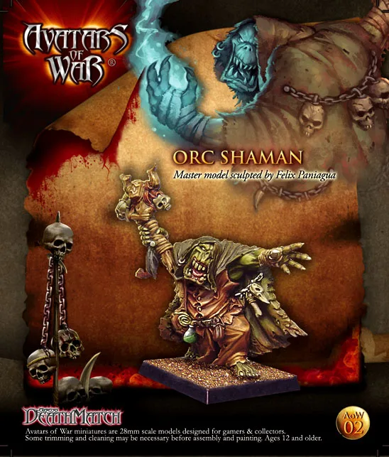 Набор моделей из смолы ORC SHAMAN|avatars of war|resin model kitsmodel kit |