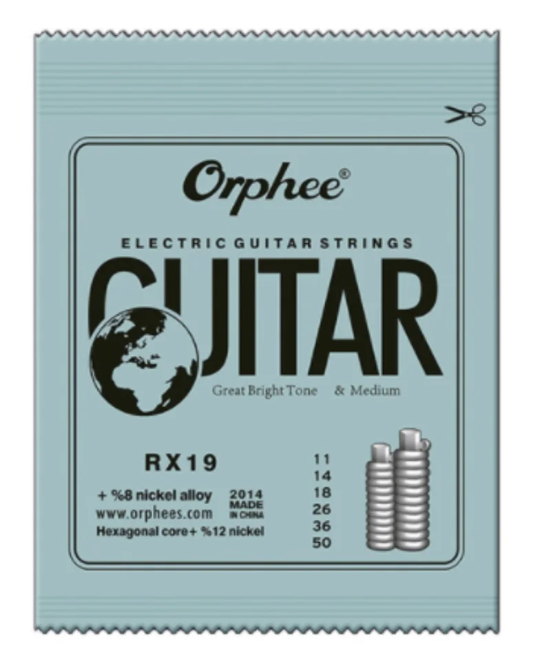 Красный Orphee практикованная Никелированная Стальная гитарная струна для электрогитары с оригинальной розничной упаковкой/100 комплектов - Цвет: Красный