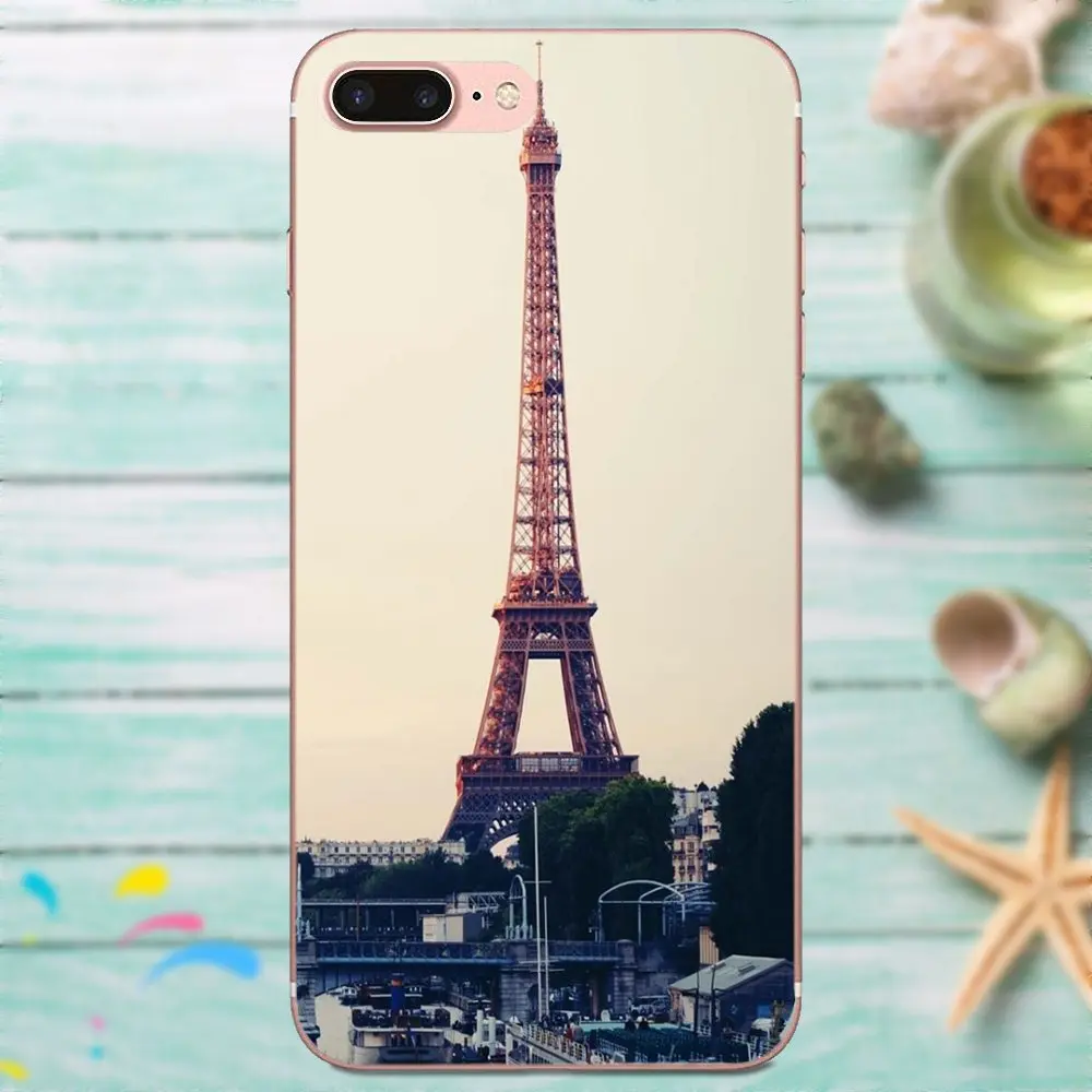 Мягкий ТПУ с милой кожей Париж Эйфелева башня архитектура для Huawei P8 P9 P10 P20 P30 Mate 7 8 9