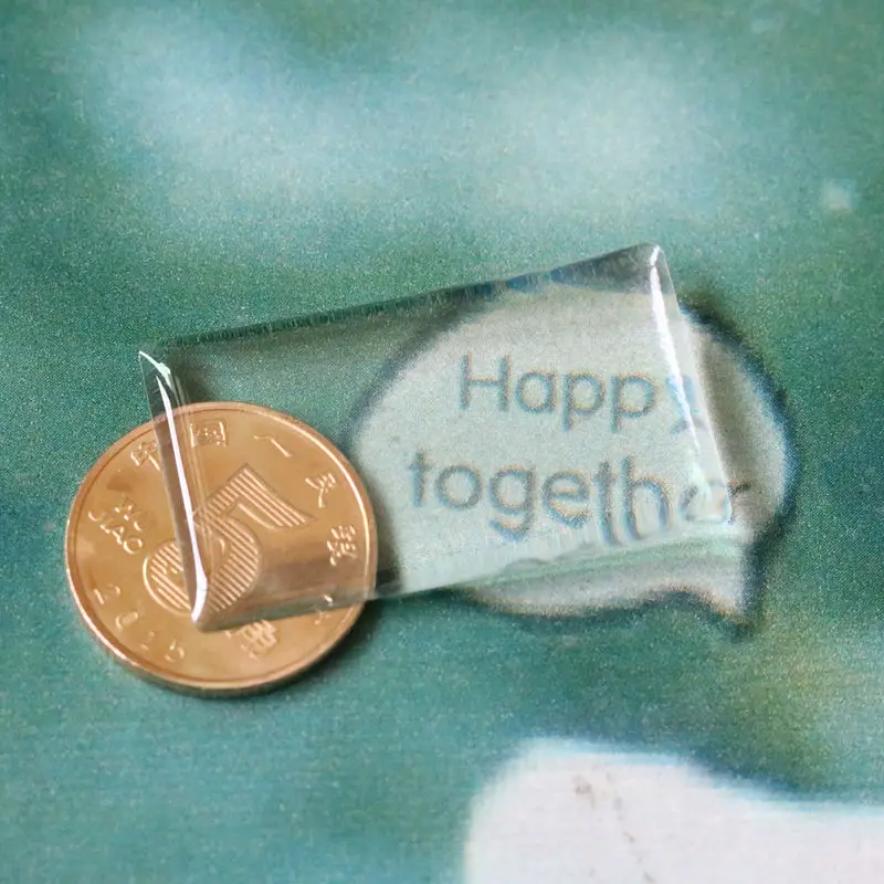 Наклейка прямоугольная прозрачная из эпоксидной смолы 1000 шт. 36 1*21 1 мм толщина 6