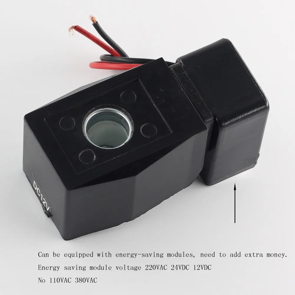 1 шт. 110VAC 220VAC 380VAC 12VDC 24VDC пластиковая Закрытая катушка для электромагнитного клапана, используется для нормально закрытого и нормально открытого, IP65