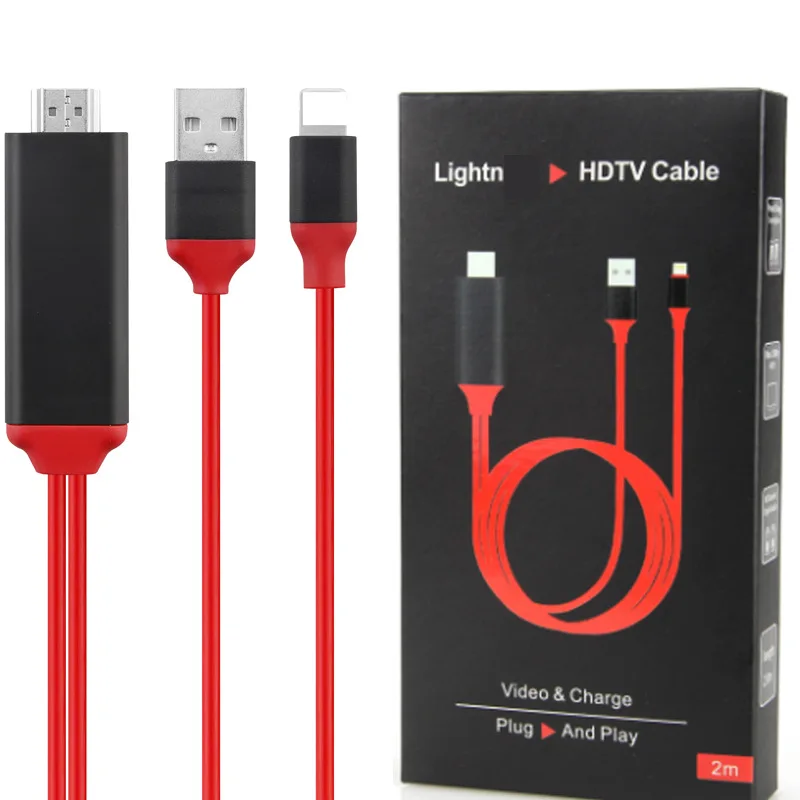 HD ТВ Цифровой AV адаптер Шнур для iPad 8Pin к HDMI кабель USB смарт конвертер Apple iPhone 8 X| |