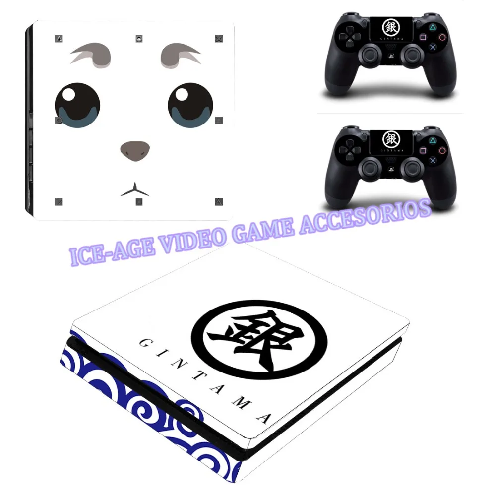 3 стили Аниме Gintama для PS4 тонкий Кожного Покрова Наклейки Кожи ps4 slim консоли и 2 шт.