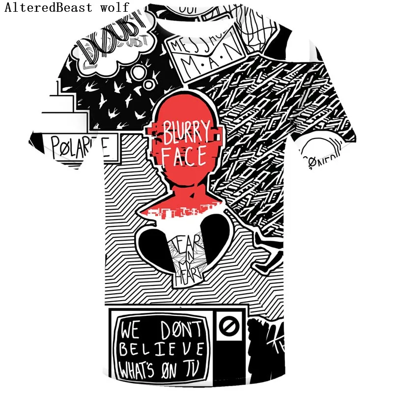 DMY556 Twenty one pilots, Мужская 3D футболка, harajuku, топ, хип-хоп, Мужская футболка, уличная одежда, топы для мамы, модная мужская одежда, футболка - Цвет: DMY556