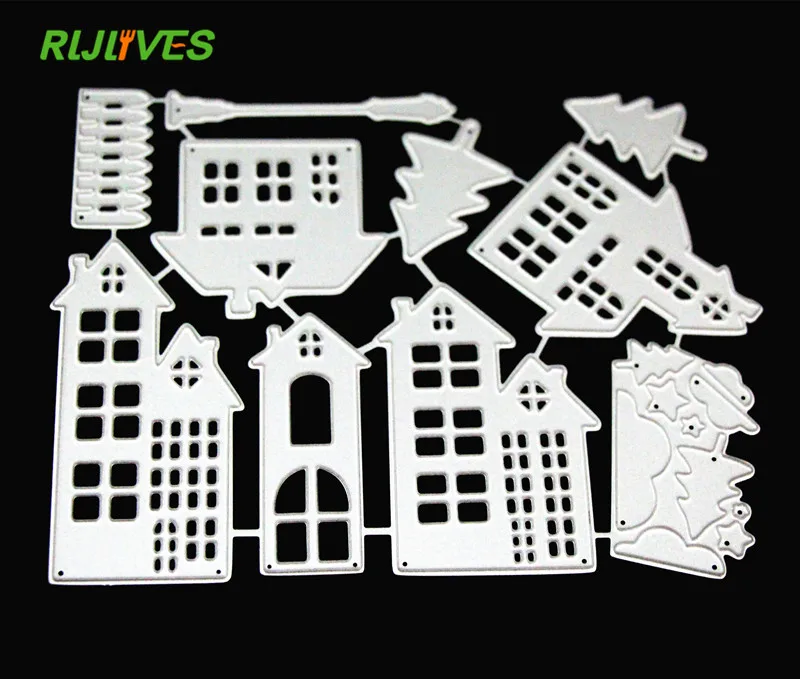 1 набор трафаретов для домашнего строительства, трафареты для DIY штамп для скрапбукинга/фотоальбома, декоративные тиснения, бумажные карты для DIY