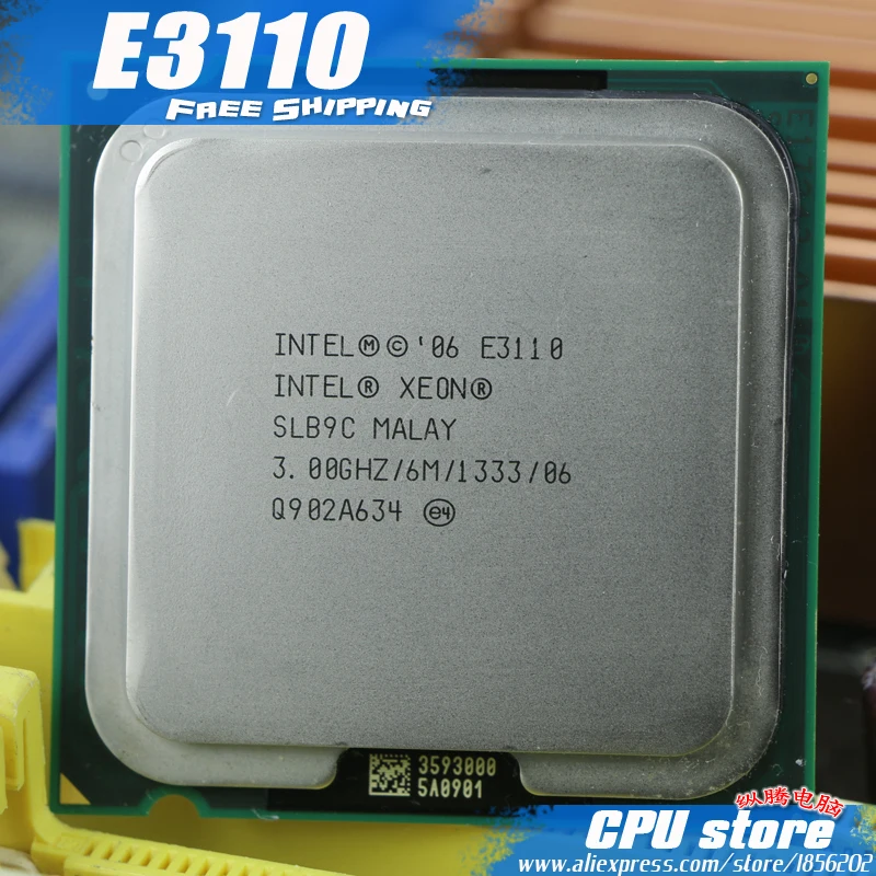 Процессор Intel Xeon E3110 cpu (3 0 ГГц/6 м/1333 ГГц) Socket 775 Бесплатная доставка|socket 775|intel xeonxeon