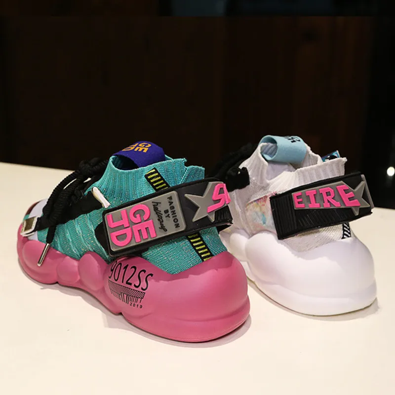 Модная женская обувь весенние эластичные носки повседневная 2019|Женские туфли| |