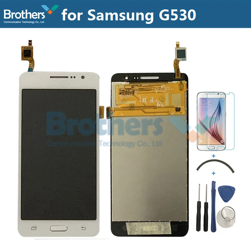 Для samsung Galaxy Grand Prime G530 ЖК-дисплей с рамкой G530F SM-G530F G530H ЖК-экран кодирующий преобразователь сенсорного экрана в сборе тест - Цвет: G530 White with Tool
