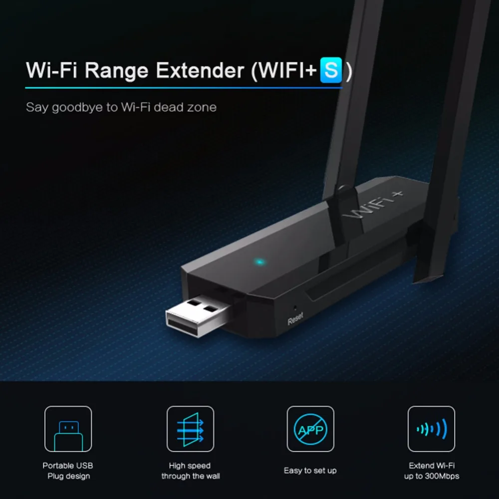 США магазин KuWFi USB Wi Fi Range Extender 300 Мбит Беспроводной ретранслятор Усилитель сигнала
