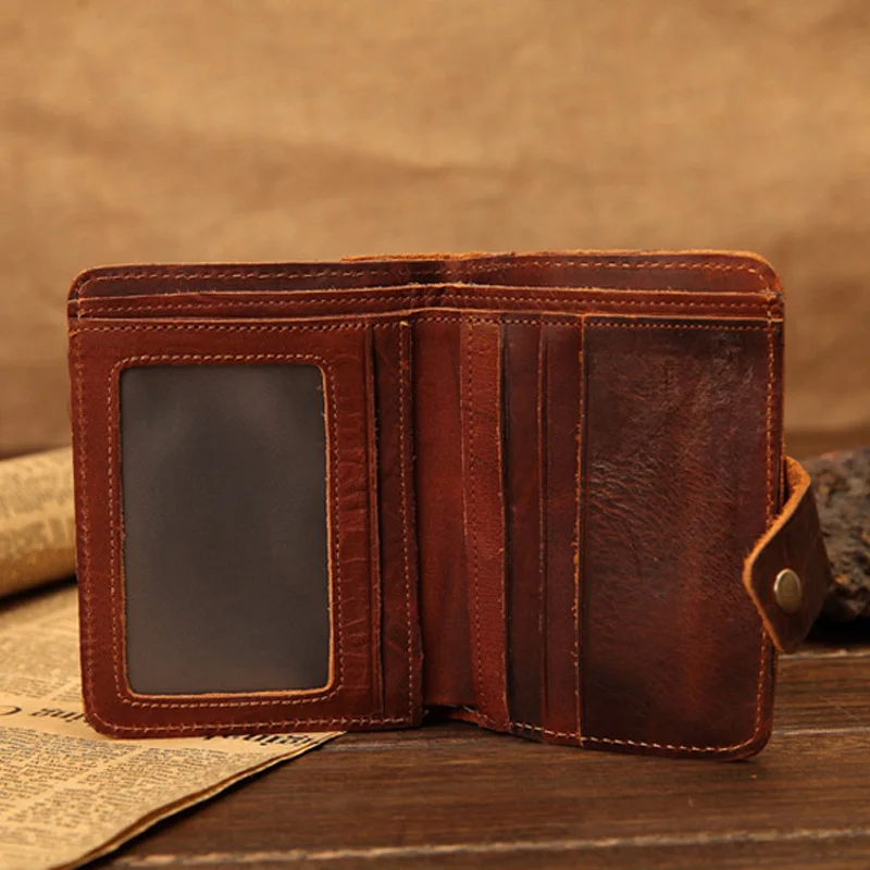 Винтажный Мужской кошелек IamVoid из натуральной воловьей кожи специальный дизайн