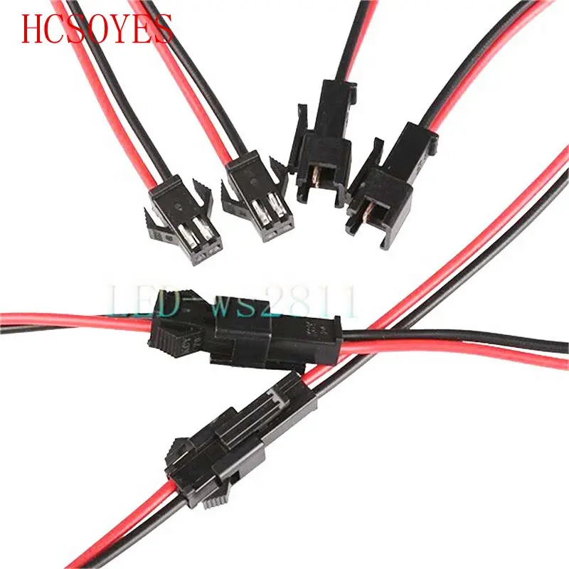 

10pair/Lot LED Connector 2pin JST 10cm Length Wire for Male/Female Lamp Driver Cable