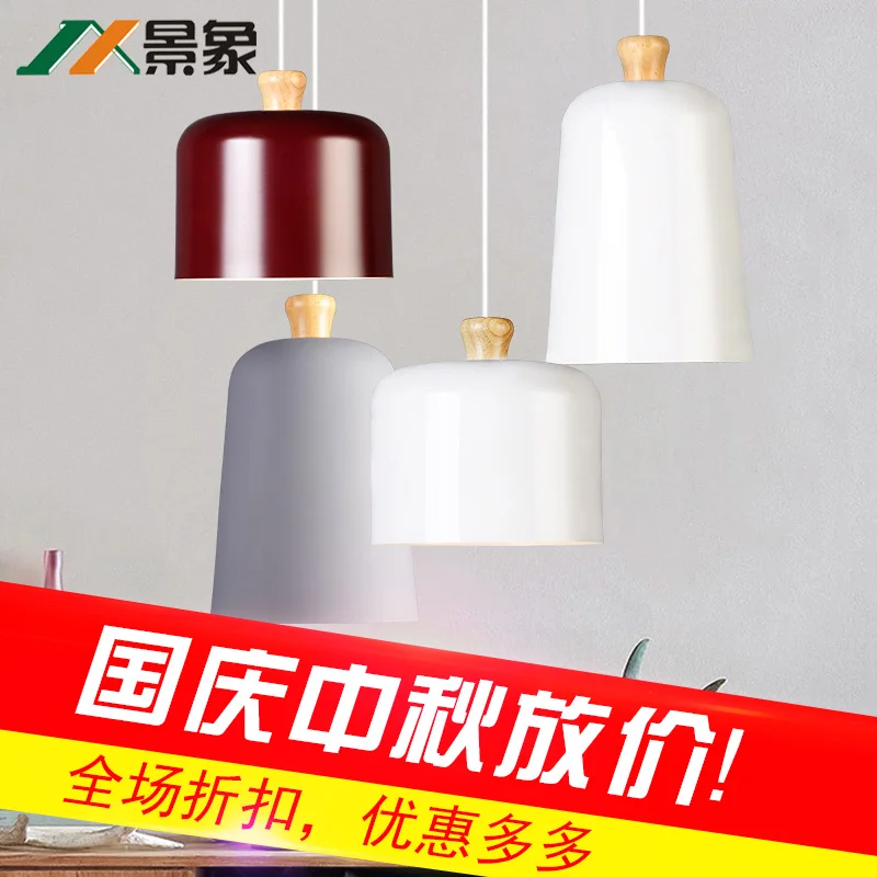 

Скандинавские индивидуальные рестораны, деревянная маленькая люстра, Современная Минималистичная кафе-бар, инструменты, три одинарных лам...