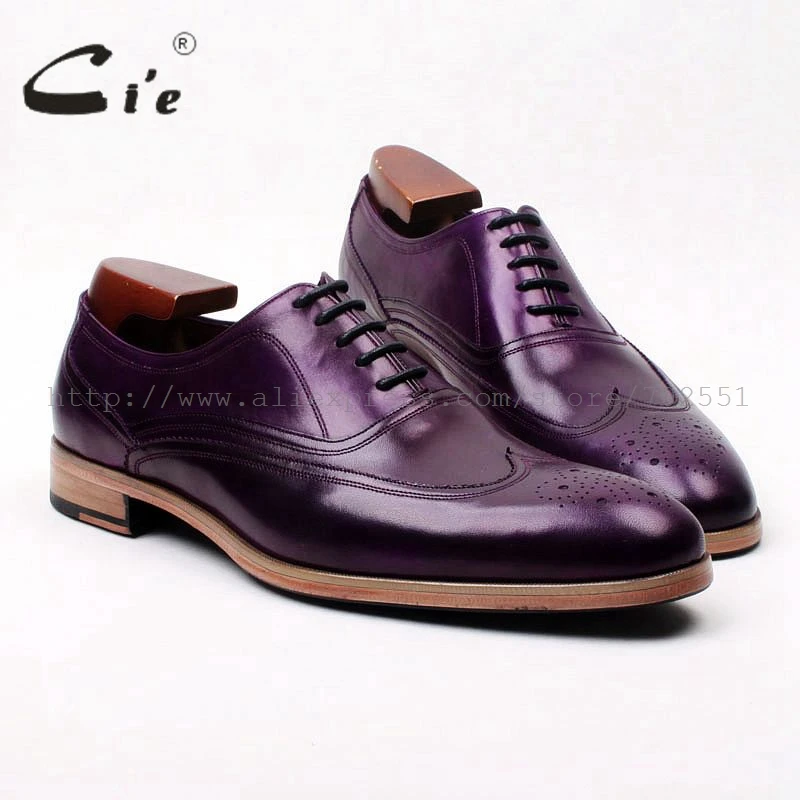 Cie/Туфли броги с перфоратором и закругленным носком туфли оксфорды на шнурках