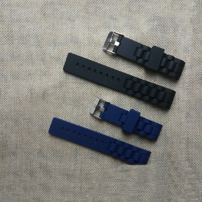 

Watch Bands Silicone stainless steel pin buckle different size for choice more colors for choice Sold By Set