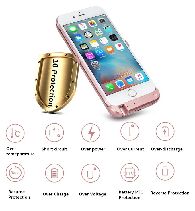 Backup Power bank External Charger Cover Battery Case for iphone 6 6s 5.5 inch | Электроника
