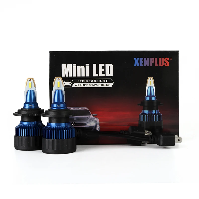 Миниатюрная Светодиодная лампа Xenplus H1 H4 H11 H7 H3 H27 880 9005 9006 HB3 HB4 H13 9004 9007 6000LM 6000K новая