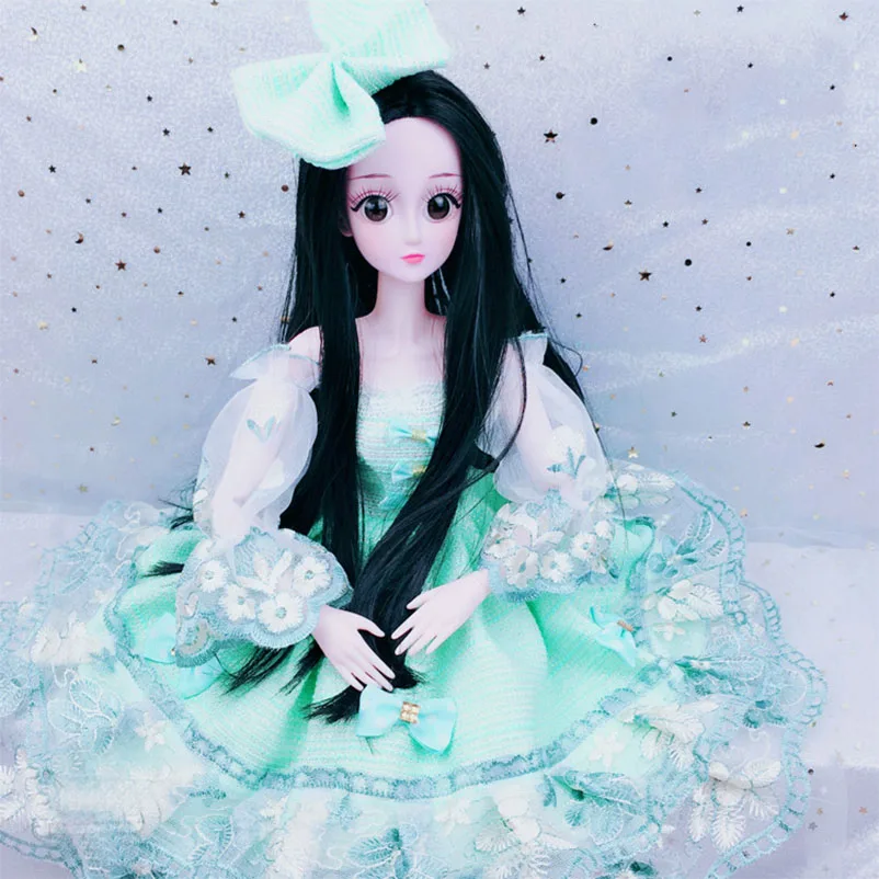 60 см 1/3 BJD кукла игрушка 4D глаза ресницы Обнаженная музыка тело с одеждой обувь