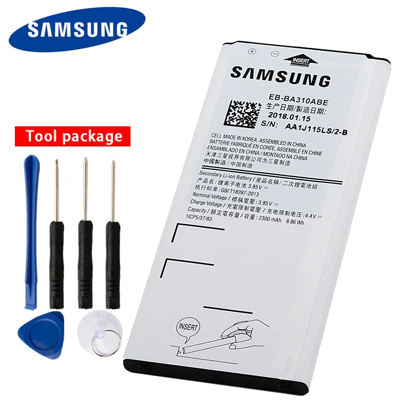 Оригинальный аккумулятор для Samsung GALAXY A3 2016 Edition A310 A5310A A310F NFC 2300 мА/ч с