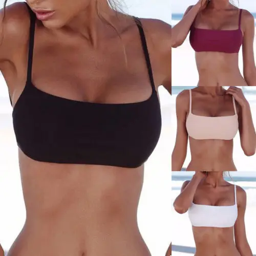 Summer Women Bandage Bikini Tops UnPadded Bra Swimwear Swimsuit Bathing Beachwear with 4 Colors | Спорт и развлечения