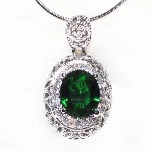 Женское Ожерелье с круглым цирконием ALooWay большое зеленое колье ручной работы