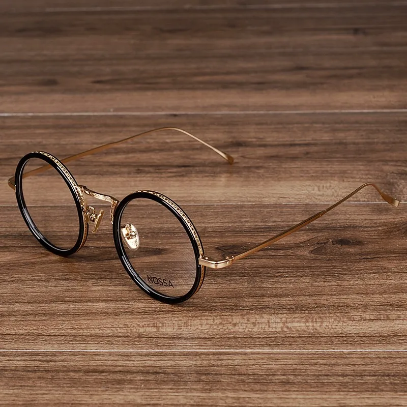 Модные женские и мужские круглые очки NOSSA элегантные прозрачные винтажные