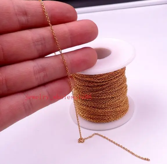 Тонкая цепочка из нержавеющей стали 10 метров 1 5 мм|jewelry finding|diy jewelrychain diy |