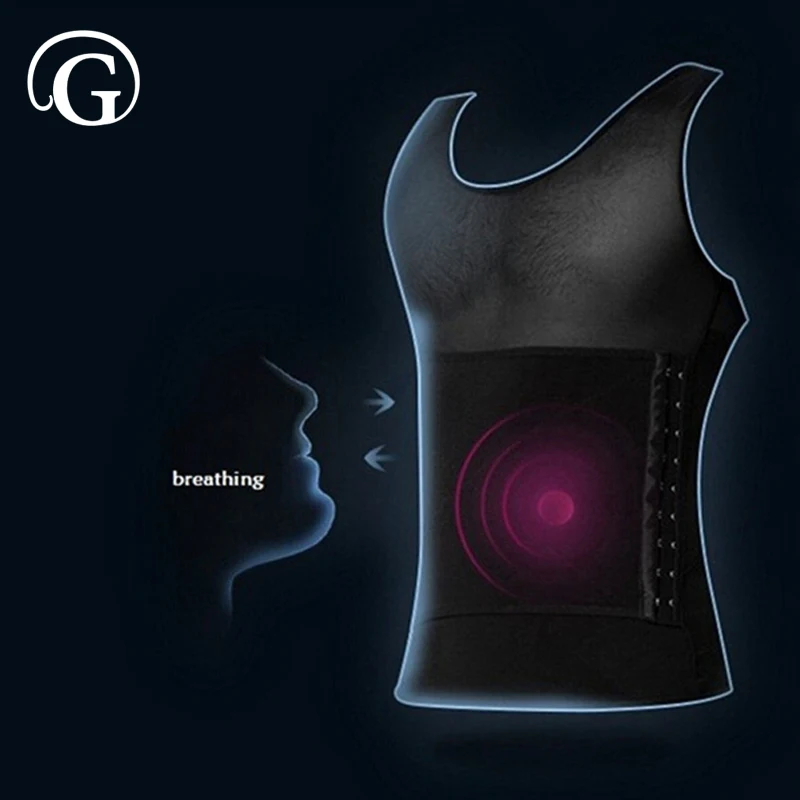 

Slimming Waist Girdle Corset PRAYGER Abdominal Body Shaper Men Control Big Belly Body Shapers Tops Compression Tummy UnderShirt