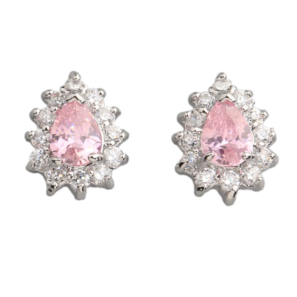 

Красивые розовые кунцит 5*5 мм, полудрагоценные серебряные крутые женские серьги-гвоздики ED0080