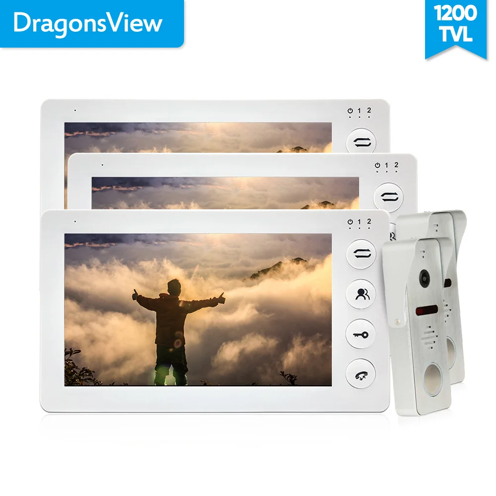 Dragonsview широкоугольный видео домофон дверной Звонок камера рекордер HD 1200TVL 7
