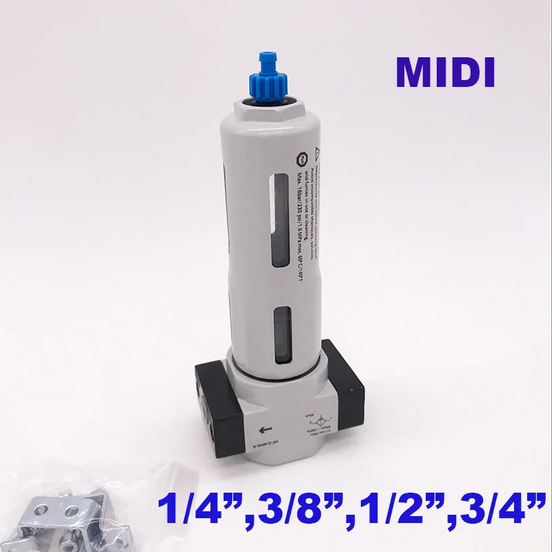 Пневматический фильтр для воды GOGO ручной дренаж 1/4 дюйма 3/8 1/2 3/4 BSP MIDI тип LF
